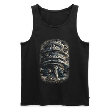 Sturmjäger Meteorologe - Männer Premium Bio Tank Top - Schwarz - Vorne - Michal (187cm)