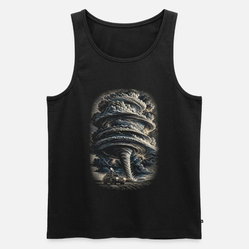 Sturmjäger Meteorologe - Männer Premium Bio Tank Top - Schwarz
