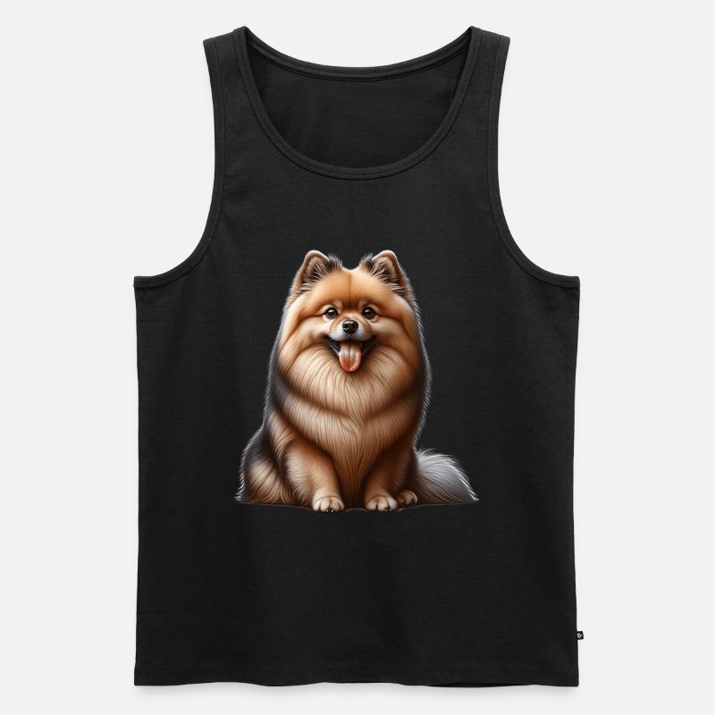 Spitz Zwergspitz German Spitz - Männer Premium Bio Tank Top - Schwarz