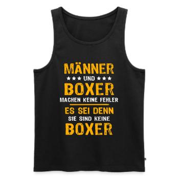 Boxer Boxen - Männer Premium Bio Tank Top - Schwarz - Vorne - AI Model Male 178 light (178cm)