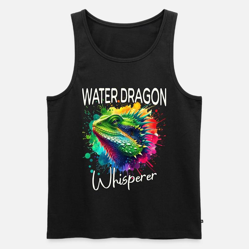 Chinesische Wasseragame Flüsterer - Männer Premium Bio Tank Top - Schwarz