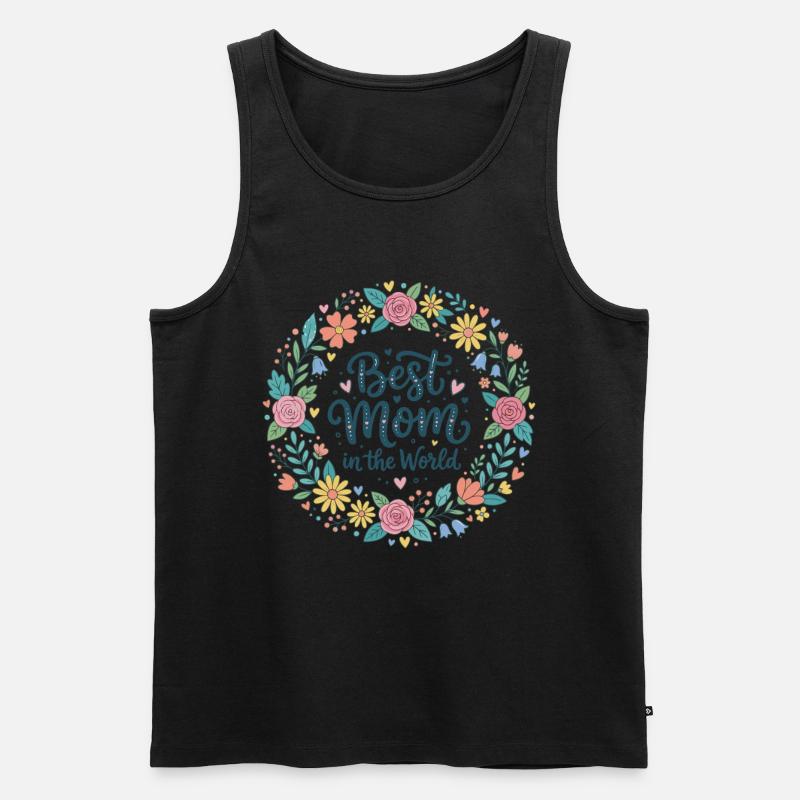 Beste Mama - Männer Premium Bio Tank Top - Schwarz