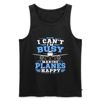 Aviation Mechanics Aircraft Technician - Men's Premium Organic Tank Top - black - Front - AI Model Male 178 light (178cm)