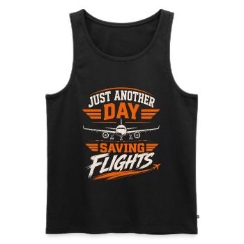Aviation Technology Maintenance Aircraft Professional - Men's Premium Organic Tank Top - black - Front - AI Model Male 178 light (178cm)