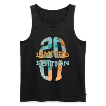 LIMITED EDITION 2001 25 YEARS 25TH BIRTHDAY - Men's Premium Organic Tank Top - black - Front - Michal (187cm)