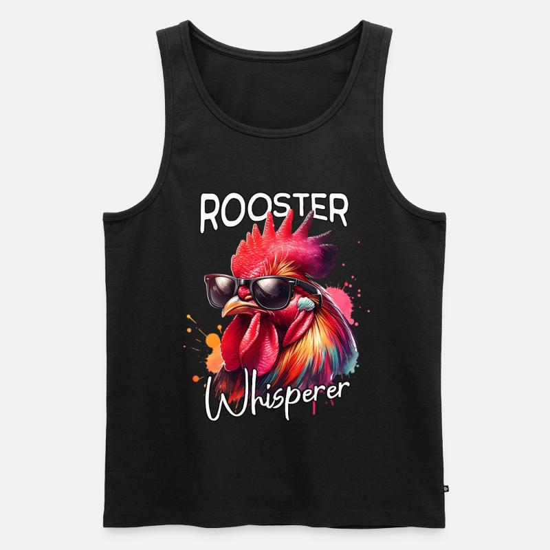 Hahn Flüsterer - Männer Premium Bio Tank Top - Schwarz