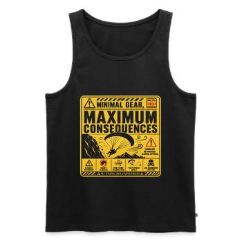 Paragliding Paraglider Gleiter - Männer Premium Bio Tank Top - Schwarz - Vorne - Michal (187cm)