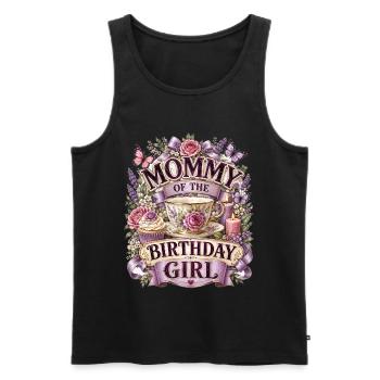 Mommy Of The Birthday Girl Mother Tea Party - Men's Premium Organic Tank Top - black - Front - AI Model Male 178 light (178cm)