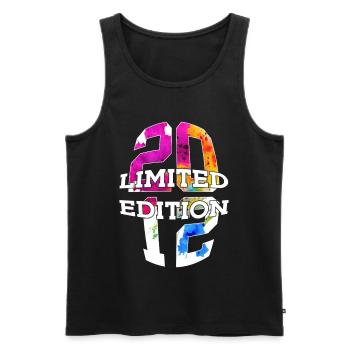 LIMITED EDITION 2012 14 JAHRE 14. GEBURTSTAG - Männer Premium Bio Tank Top - Schwarz - Vorne - Michal (187cm)