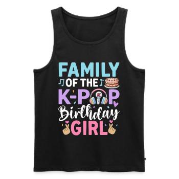 Famille de la fille d’anniversaire de la K-Pop - Débardeur bio Premium Homme - noir - Devant - Michal (187cm)