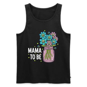 Geschlechter-Enthüllung Babyparty-Mama wird Mama-Papa-Team - Männer Premium Bio Tank Top - Schwarz - Vorne - Michal (187cm)