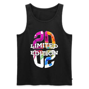 LIMITED EDITION 2002 24 YEARS 24TH BIRTHDAY - Men's Premium Organic Tank Top - black - Front - Michal (187cm)
