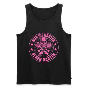 Darts - Männer Premium Bio Tank Top - Schwarz - Vorne - Michal (187cm)