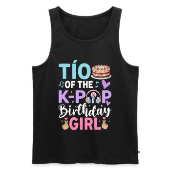 Tío of The K-Pop Birthday Girl - Men's Premium Organic Tank Top - black - Front - AI Model Male 178 light (178cm)