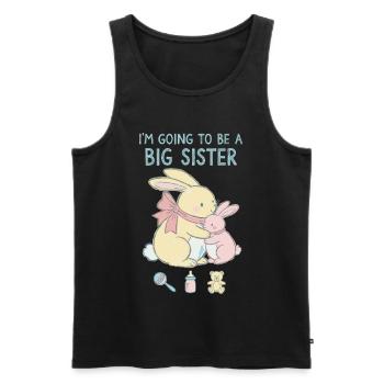 Geschlechterenthüllung Babyparty große Schwester Baby - Männer Premium Bio Tank Top - Schwarz - Vorne - Michal (187cm)