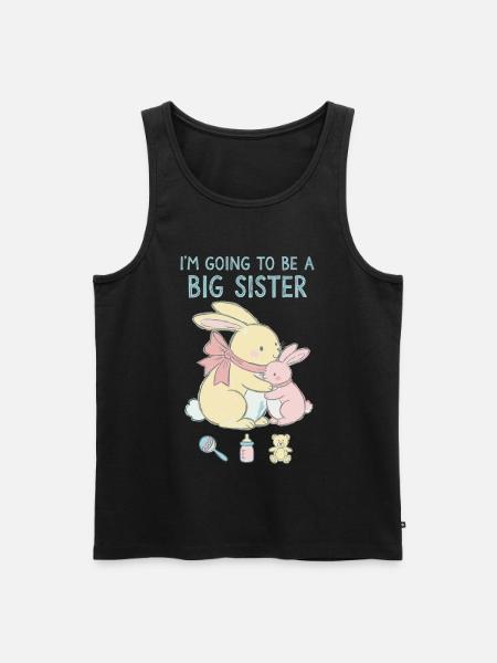 Kønsafsløring babyshower storesøsterbaby - Herre Premium økologisk tanktop - sort