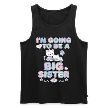 Im Going To Be A Big Sister Baby Shower Gender - Men's Premium Organic Tank Top - black - Front - Michal (187cm)