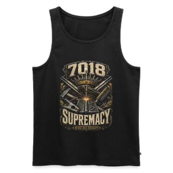 Welder Welding Professional 7018 - Men's Premium Organic Tank Top - black - Front - AI Model Male 178 light (178cm)