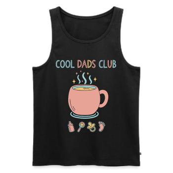 Révélation de sexe Club Papa Baby shower Baby Shower Papa - Débardeur bio Premium Homme - noir - Devant - Michal (187cm)