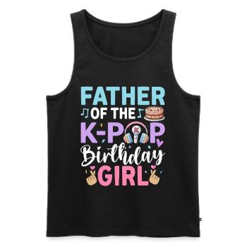 Father of The K-Pop Birthday Girl - Men's Premium Organic Tank Top - black - Front - AI Model Male 178 light (178cm)