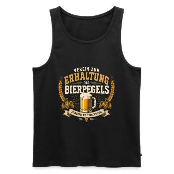 Verein zur Erhaltung des Bierpegels Humor - Männer Premium Bio Tank Top - Schwarz - Vorne - AI Model Male 178 light (178cm)