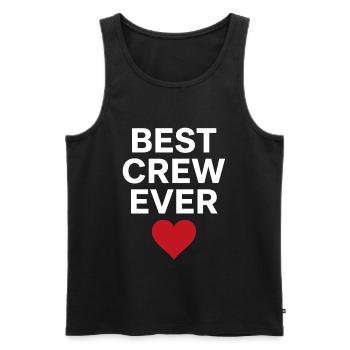 Best Crew Ever Herz Team Spruch - Männer Premium Bio Tank Top - Schwarz - Vorne - AI Model Male 178 light (178cm)