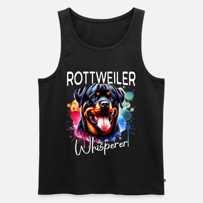 Rottweiler Flüsterer - Männer Premium Bio Tank Top - Schwarz