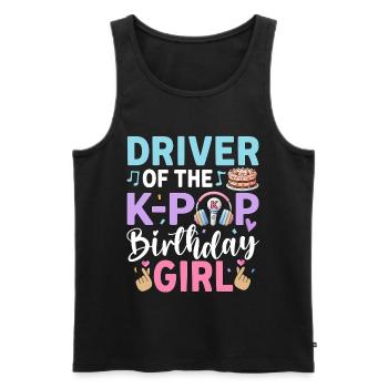 Driver Of The K-Pop Birthday Girl - Men's Premium Organic Tank Top - black - Front - AI Model Male 178 light (178cm)