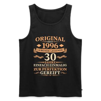 30 Jahre Original 1996 Geburtstagsgeschenk - Männer Premium Bio Tank Top - Schwarz - Vorne - Michal (187cm)