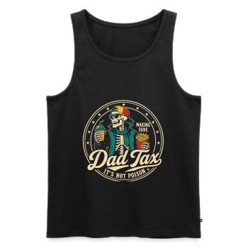 Dad Tax Retro Snack Badge - Men's Premium Organic Tank Top - black - Front - AI Model Male 178 light (178cm)