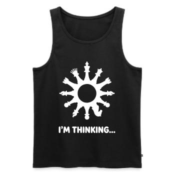 I'm Thinking Game of Chess - Men's Premium Organic Tank Top - black - Front - AI Model Male 178 light (178cm)