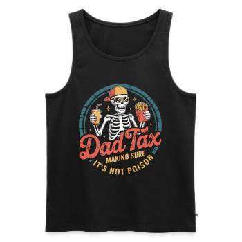 Papa Steuer-Skelett-Snackabend - Männer Premium Bio Tank Top - Schwarz - Vorne - Michal (187cm)