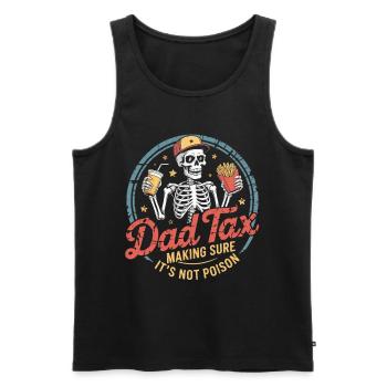 T-shirt snack squelette de la taxe pour papa - Débardeur bio Premium Homme - noir - Devant - Michal (187cm)