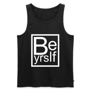 be yourself - Men's Premium Organic Tank Top - black - Front - AI Model Male 178 light (178cm)