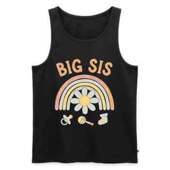 Gender Reveal Big Sis Baby Shower Big Sister Team - Men's Premium Organic Tank Top - black - Front - Michal (187cm)