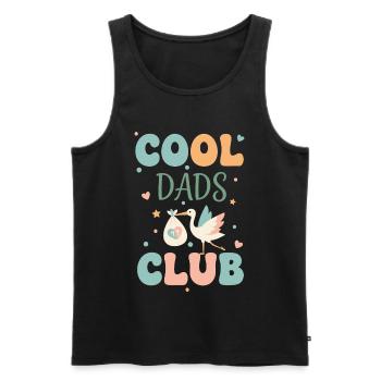 Révélation de sexe Cool Dads Club Baby shower Grossesse - Débardeur bio Premium Homme - noir - Devant - Michal (187cm)