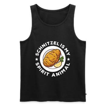 Schnitzel is my Spirit Animal - Men's Premium Organic Tank Top - black - Front - AI Model Male 178 light (178cm)