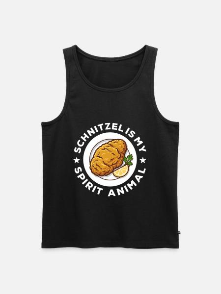 Le schnitzel est mon Animal Esprit - Débardeur bio Premium Homme - noir