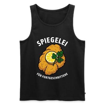 Schnitzel | Spiegelei für Fortgeschrittene - Männer Premium Bio Tank Top - Schwarz - Vorne - AI Model Male 178 light (178cm)