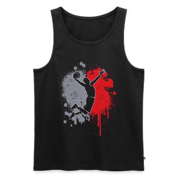 Basketball Players Basketball Players Basketball - Men's Premium Organic Tank Top - black - Front - Michal (187cm)