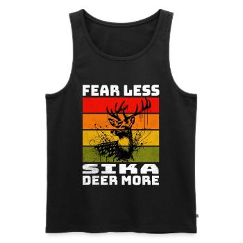 Sika Deer Sikahirsch - Men's Premium Organic Tank Top - black - Front - Michal (187cm)