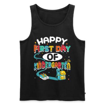 Alles Gute Zum Ersten Tag Der Kindergartenkinder - Männer Premium Bio Tank Top - Schwarz - Vorne - AI Model Male 178 light (178cm)