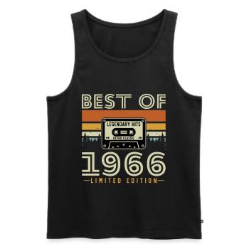 1966 Vintage Retro Geburtstagsgeschenk - Männer Premium Bio Tank Top - Schwarz - Vorne - Michal (187cm)