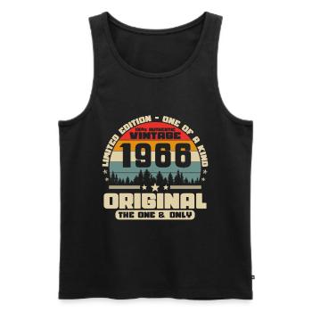 1966 Vintage Retro Geburtstagsgeschenk - Männer Premium Bio Tank Top - Schwarz - Vorne - Michal (187cm)