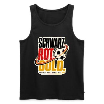 Schwarz Rot Gold Fußball 2026 - Men's Premium Organic Tank Top - black - Front - Michal (187cm)