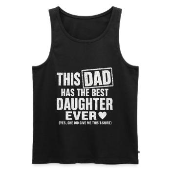 Papa a la meilleure fille - Débardeur bio Premium Homme - noir - Devant - Michal (187cm)