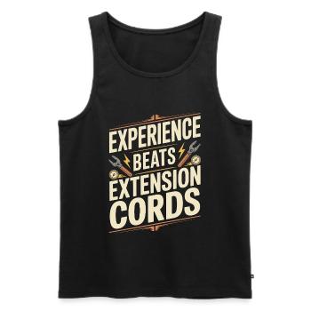 Master Electrician Experience Beats Electrical - Men's Premium Organic Tank Top - black - Front - Michal (187cm)