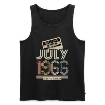 Kassette - Best of July 1966 - Geburtstag - Männer Premium Bio Tank Top - Schwarz - Vorne - Michal (187cm)