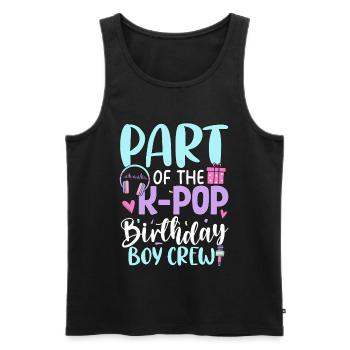 Membre de l’équipe des garçons d’anniversaire de K Pop - Débardeur bio Premium Homme - noir - Devant - Michal (187cm)