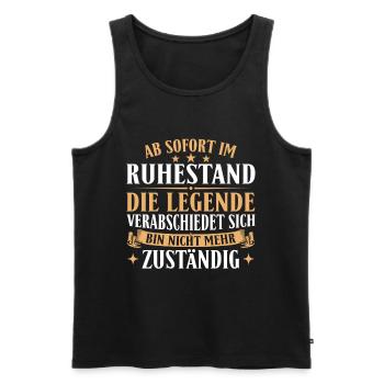 Ruhestand Legende verabschiedet sich - Männer Premium Bio Tank Top - Schwarz - Vorne - Michal (187cm)